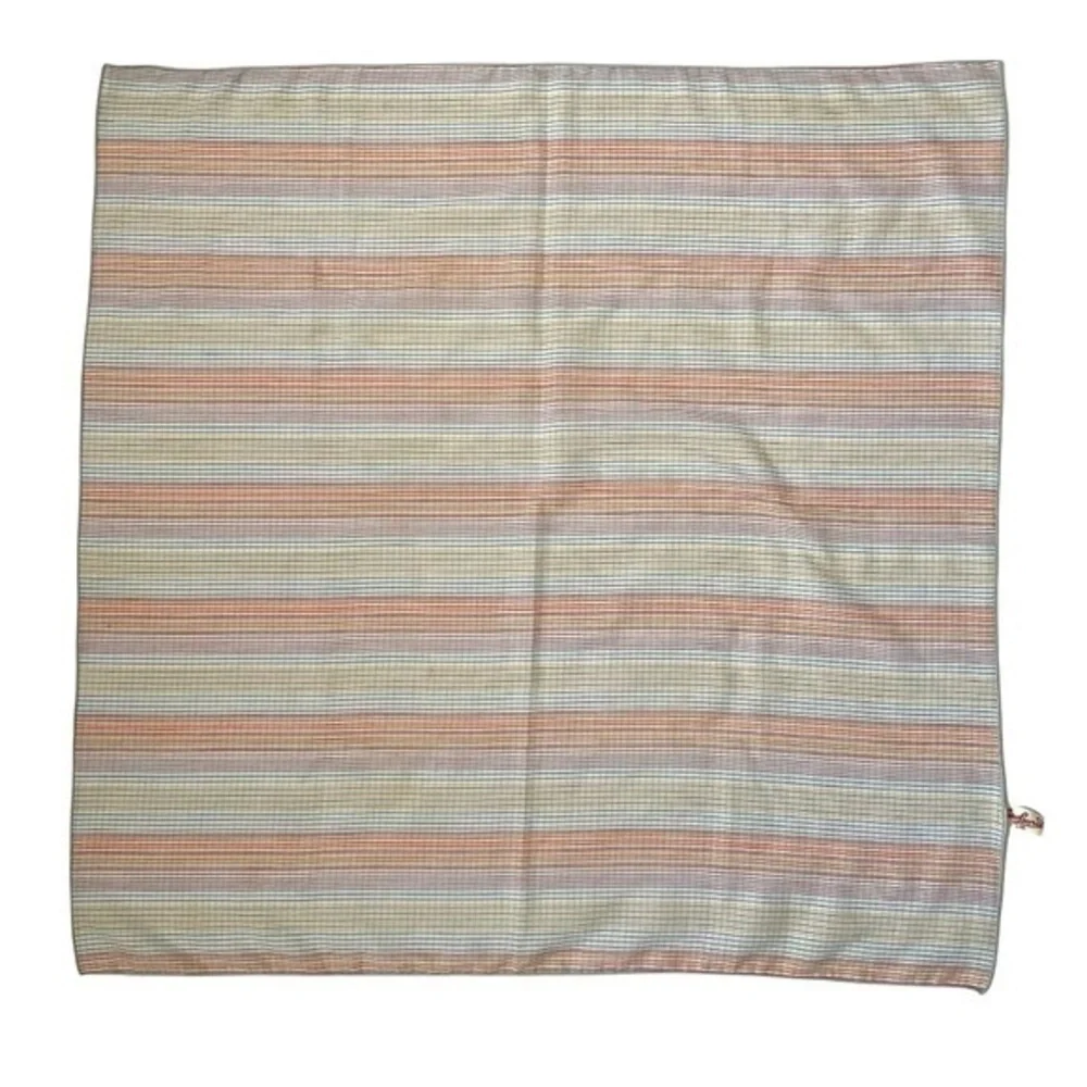 Vintage 1970s CaroLaurie Plaid Bandana Square Scarf